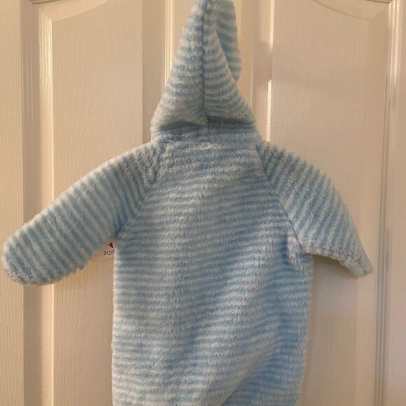 Vintage Bundles by Sterncraft Hooded Pram Suit Blue Striped USA Size Medium NWT - Picture 9 of 10